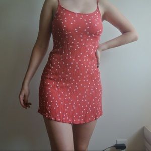 Crinkled Polka Dot Cami Dress